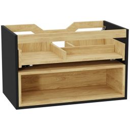 Excellent Tuto 2.0 korpus szafki 80x46.5x50 cm podumywalkowa wisząca czarna-dąb MLEX.2171.800.BKBL