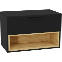 Excellent Tuto 2.0 korpus szafki 80x46.5x50 cm podumywalkowa wisząca czarna-dąb MLEX.2171.800.BKBL