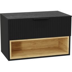 Excellent Tuto 2.0 korpus szafki 80x46.5x50 cm podumywalkowa wisząca czarna-dąb MLEX.2171.800.BKBL