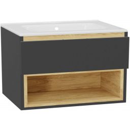 Excellent Tuto 2.0 korpus szafki 80x46.5x50 cm podumywalkowa wisząca szara-dąb MLEX.2171.800.GRBL