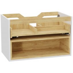 Excellent Tuto 2.0 korpus szafki 80x46.5x50 cm podumywalkowa wisząca biała-dąb MLEX.2171.800.WHBL