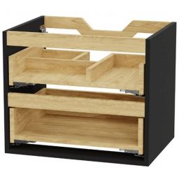 Excellent Tuto 2.0 korpus szafki 60x46.5x50 cm podumywalkowa wisząca czarna-dąb MLEX.2172.600.BKBL