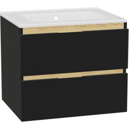 Excellent Tuto 2.0 korpus szafki 60x46.5x50 cm podumywalkowa wisząca czarna-dąb MLEX.2172.600.BKBL