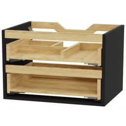 Excellent Tuto 2.0 korpus szafki 80x46.5x50 cm podumywalkowa wisząca czarna-dąb MLEX.2172.800.BKBL