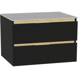 Excellent Tuto 2.0 korpus szafki 80x46.5x50 cm podumywalkowa wisząca czarna-dąb MLEX.2172.800.BKBL