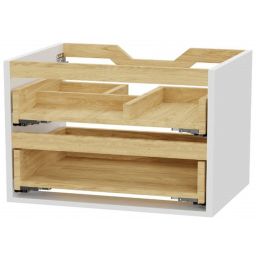 Excellent Tuto 2.0 korpus szafki 80x46.5x50 cm podumywalkowa wisząca biała-dąb MLEX.2172.800.WHBL