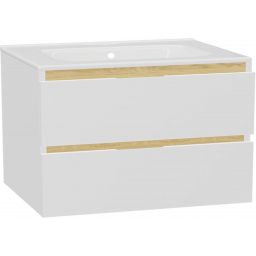 Excellent Tuto 2.0 korpus szafki 80x46.5x50 cm podumywalkowa wisząca biała-dąb MLEX.2172.800.WHBL