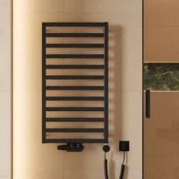 Excellent Brego grzejnik łazienkowy drabinkowy 91x50 cm czarny mat GREX.BR91.BL