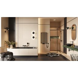 Excellent Brego grzejnik łazienkowy drabinkowy 115x50 cm czarny mat GREX.BR115.BL