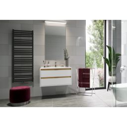 Excellent Horos grzejnik łazienkowy drabinkowy 146x50 cm czarny GREX.HO146.BL