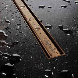 Excellent Stilio ruszt odpływu liniowego 90 cm miedź szczotkowana INEX.1525.900.R.CB