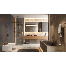 Excellent Pi zestaw prysznicowy ścienny z deszczownicą miedź szczotkowana AREX.1281CB