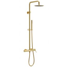 Excellent Pi zestaw prysznicowy ścienny z deszczownicą złoty szczotkowany AREX.1281GB