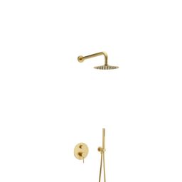Excellent Pi zestaw prysznicowy podtynkowy z deszczownicą złoty szczotkowany AREX.SET.1245GB