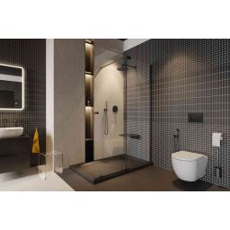 Excellent Pi zestaw prysznicowy podtynkowy z deszczownicą grafit szczotkowany AREX.SET.1247AB