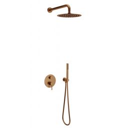 Excellent Pi zestaw prysznicowy podtynkowy z deszczownicą miedź szczotkowana AREX.SET1247CB