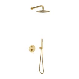 Excellent Pi zestaw prysznicowy podtynkowy z deszczownicą złoty szczotkowany AREXSET1247GB