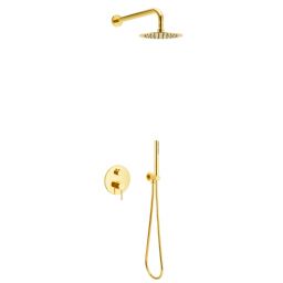 Excellent Pi zestaw prysznicowy podtynkowy z deszczownicą złoty AREX.SET.1247GL