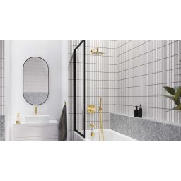 Excellent Pi zestaw prysznicowy podtynkowy z deszczownicą złoty AREX.SET.1247GL