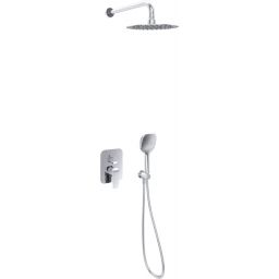 Excellent Clever 2.0 zestaw wannowo-prysznicowy podtynkowy z deszczownicą chrom AREX.SET.4147CR