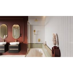 Excellent Clever 2.0 zestaw prysznicowy podtynkowy z deszczownicą złoty AREX.SET.4147GB