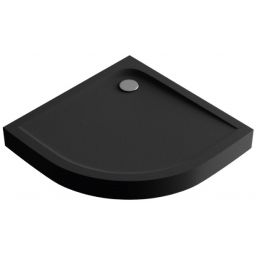 Excellent Sense X brodzik półokrągły 80x80 cm czarny mat struktura BREX.1404080080BLC