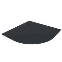Excellent Arda brodzik 90x90 cm półokrągły kompozyt czarny BREX.1504.090.090.BLN
