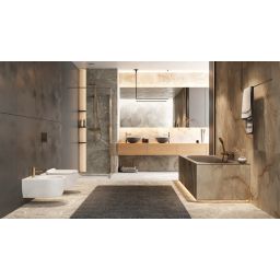 Excellent Vidoq ścianka prysznicowa walk-in 90 cm miedź szczotkowana/szkło przezroczyste KAEX.1506.900.LP.CB