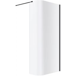 Excellent Vidoq ścianka prysznicowa walk-in 93 cm czarny mat/szkło przezroczyste KAEX.1507.930.LP.BL