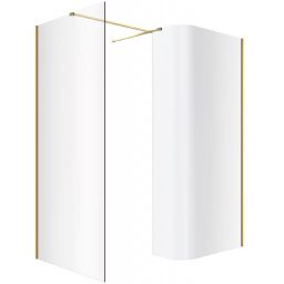 Excellent Vidoq ścianka prysznicowa walk-in 93 cm czarny mat/szkło przezroczyste KAEX.1507.930.LP.BL