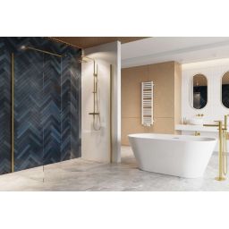 Excellent Vidoq ścianka prysznicowa walk-in 93 cm złoty szczotkowany/szkło przezroczyste KAEX.1507.930.LP.GB