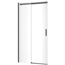 Excellent Rols drzwi prysznicowe 140 cm rozsuwane czarny mat/szkło przezroczyste KAEX.2612.1400.LP2/2.BL