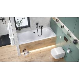 Excellent Simple syfon z przelewem czarny mat ARIN.3157BL