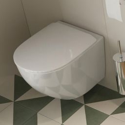 Excellent Luqa miska WC wisząca bez kołnierza spłukiwanie wirowe mat cappucino mat CEAC.6403.480.CAM