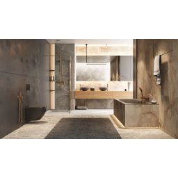 Excellent Luqa miska WC wisząca bez kołnierza spłukiwanie wirowe czarny mat CEAC.6403.480.BLM