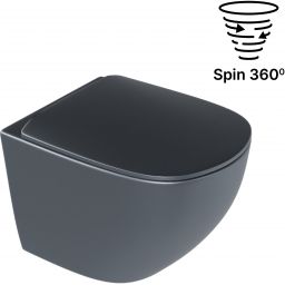 Excellent Luqa deska sedesowa wolnoopadająca grafit mat CEAC.6405.480.GRM