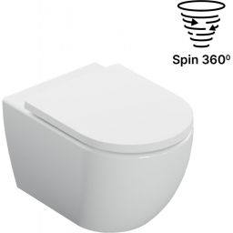 Excellent Stellar miska WC z deską wolnoopadającą wisząca bez kołnierza ze spłukiwaniem wirowym biały połysk CEEX.6623.535.WH