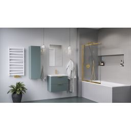 Excellent Liner parawan nawannowy 110 cm złoty połysk/szkło przezroczyste KAEX.2940.1100.LP