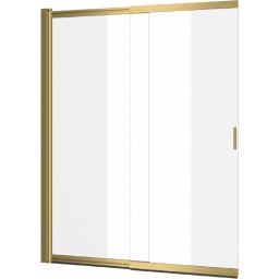 Excellent Liner parawan nawannowy 110 cm 2-częściowy złoty szczotkowany/szkło przezroczyste KAEX.2950.1100.LP