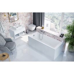 Excellent Wave wanna prostokątna Slim 139,5x70 cm biała WAEX.WAV14WHS