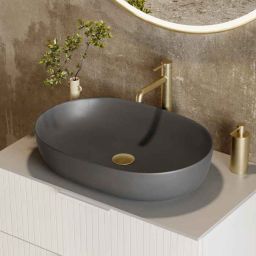 Excellent Jima umywalka 61,5x41,5 cm owalna nablatowa cappuccino mat CEAC.2001.615.CAM