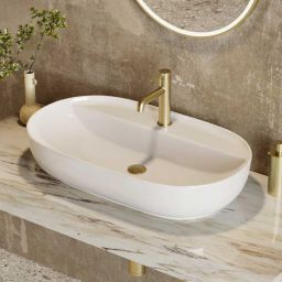 Excellent Jima umywalka 71x40 cm owalna nablatowa biały połysk CEAC.2002.710.WH