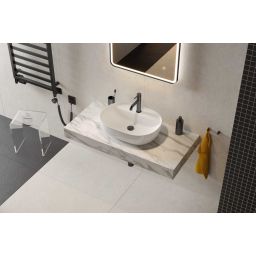 Excellent Jima umywalka 61x41 cm owalna nablatowa biały połysk CEAC.2002.615.WH