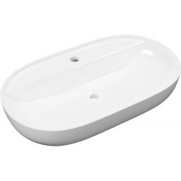 Excellent Jima umywalka 71x40 cm owalna nablatowa biały połysk CEAC.2002.710.WH
