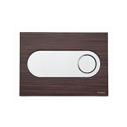 Schwab Circle przycisk spłukujący do WC tworzywo wenge/metal 256721