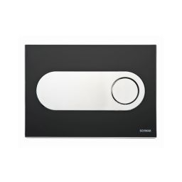 Schwab Circle przycisk spłukujący do WC tworzywo czarne/metal 385302