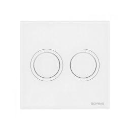 Schwab Itea Duo przycisk spłukujący do WC pneumatyczny szkło biały 4060419801