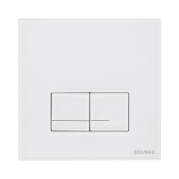 Schwab Arte Duo przycisk spłukujący do WC szkło biały 4060420201