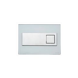 Schwab Caro przycisk spłukujący do WC szkło białe/metal 8940
