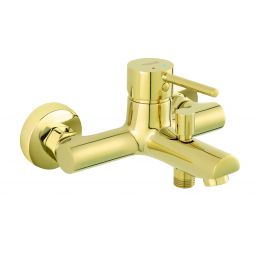 Ferro Fiesta Gold bateria wannowo-prysznicowa ścienna złoty połysk BFI1G